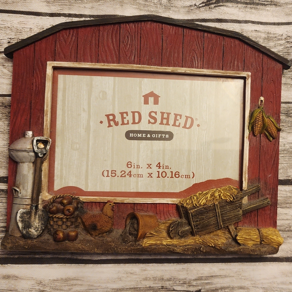 Red Shed Rustic Farmhouse Picture Frame